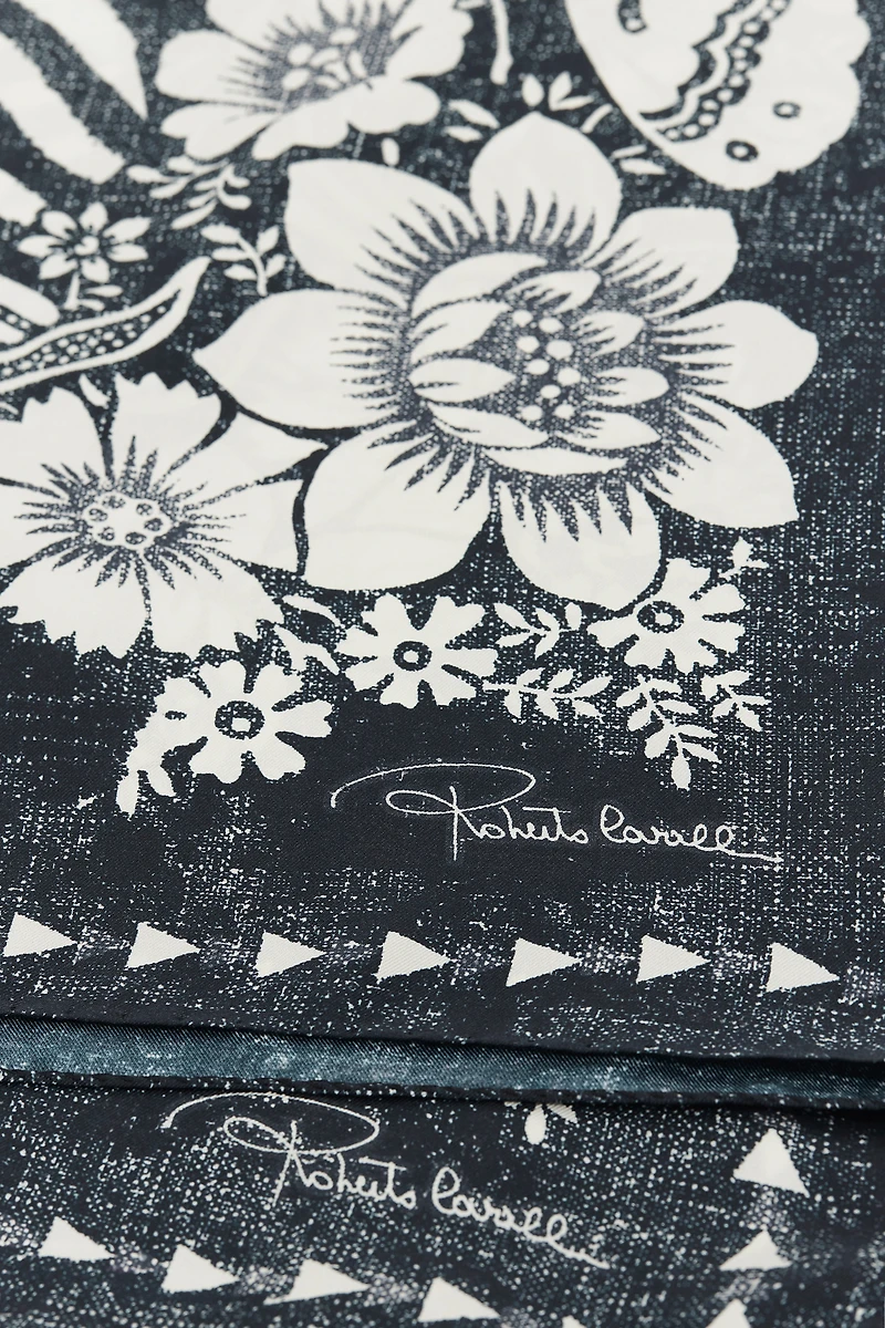 Scarf with Zebra Pattern and Mirror Snake Monogram