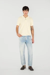 Light Wash Jeans with Monogram RC