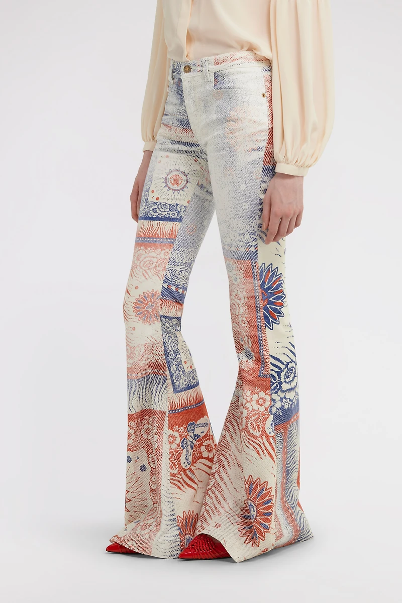 Bandana Print Jeans