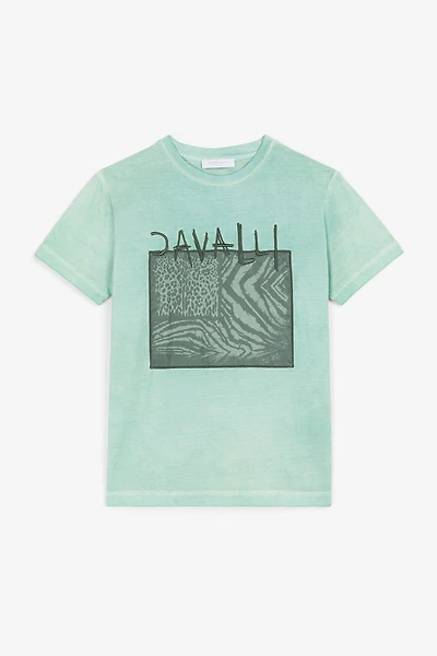 Animalier Patchwork-Print Appliqué T-Shirt