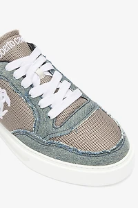 Denim And Mesh Sneakers