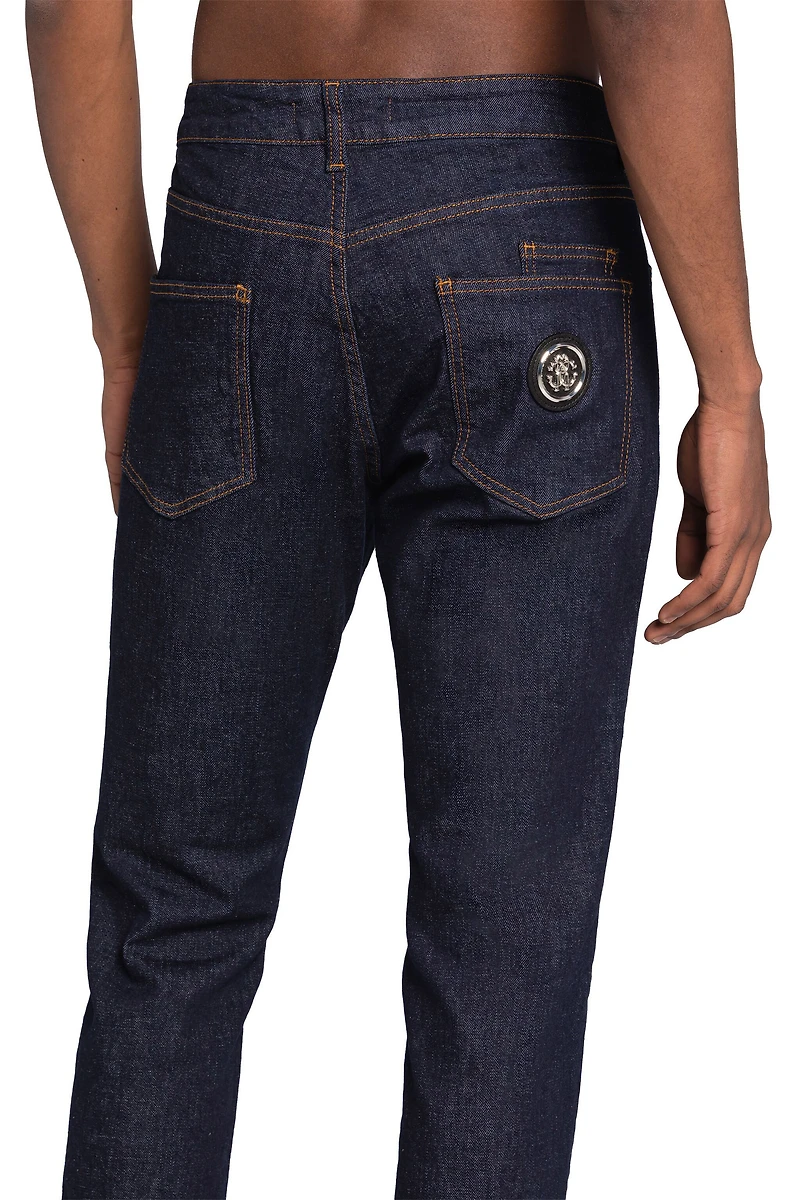 RC Monogram Slim-Leg Jeans
