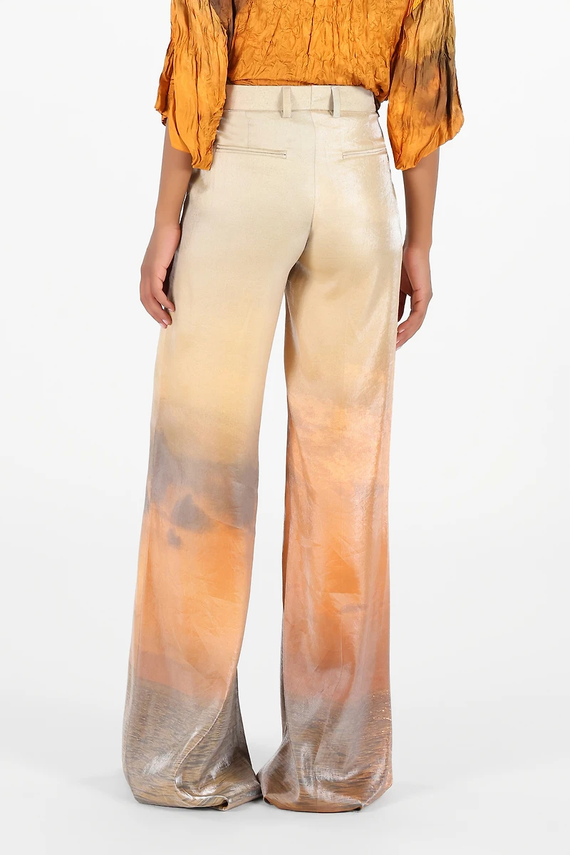 Sunset Print Palazzo Trousers
