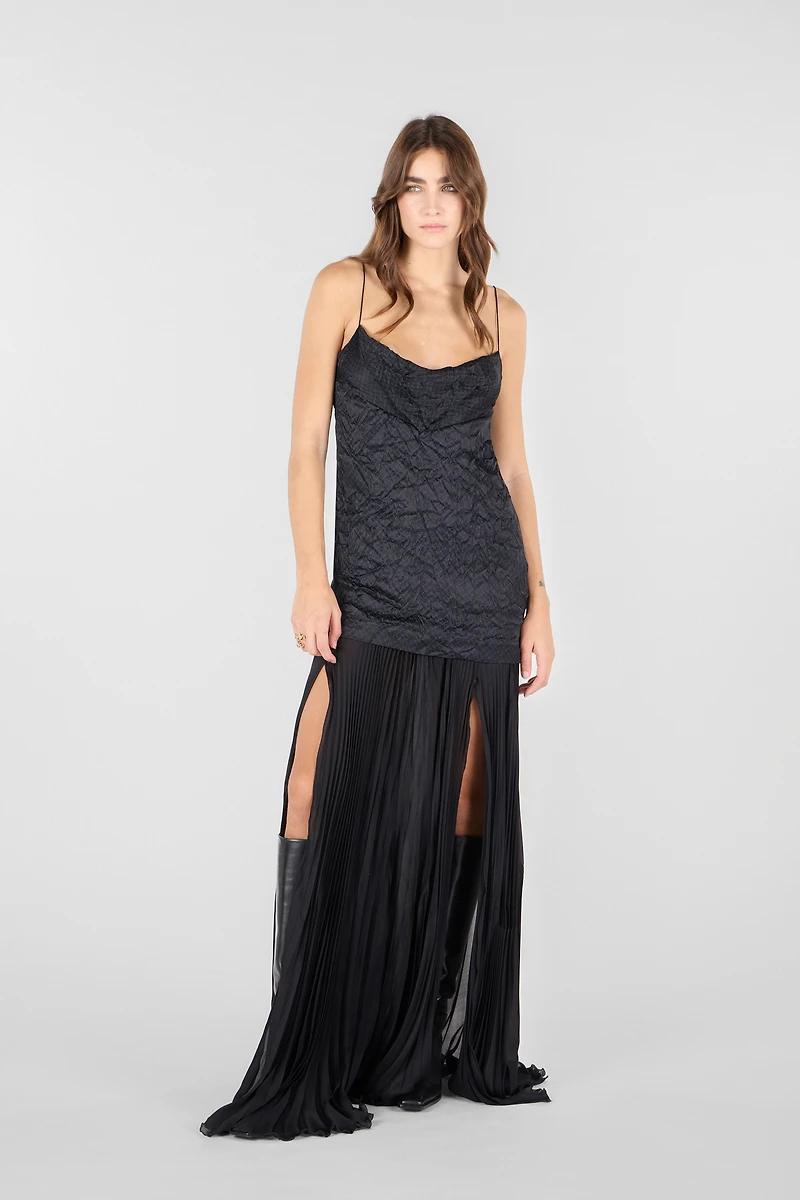 Long Snakeskin-Effect Dress