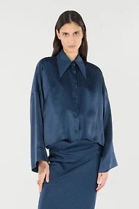 Silk Shirt With Snake-Effect Pattern