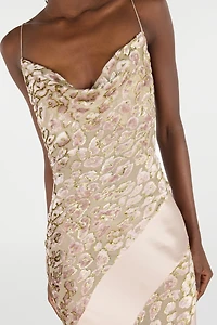 Long Slip Dress With Leopard Print Pattern
