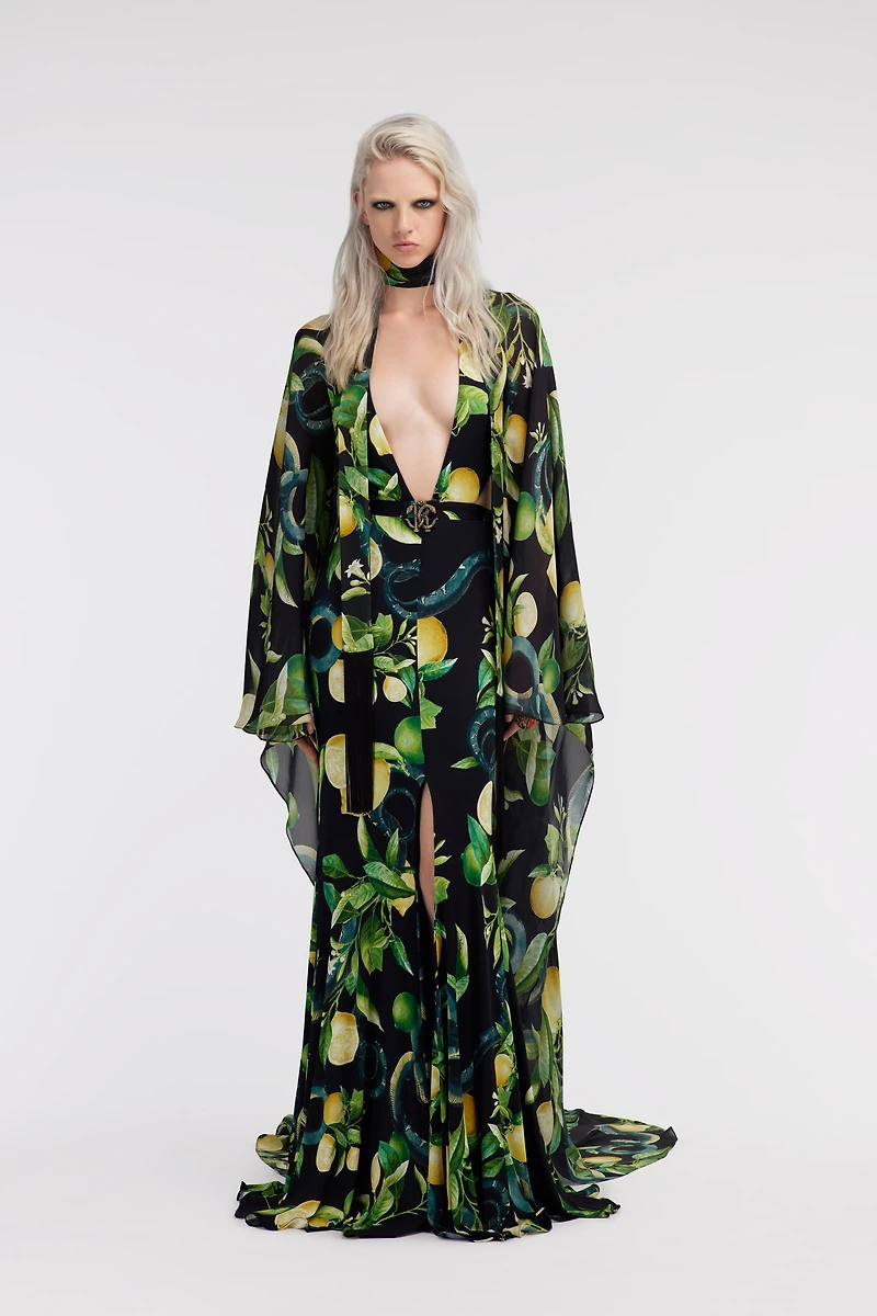 Lemon print kaftan