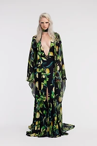 Lemon print kaftan