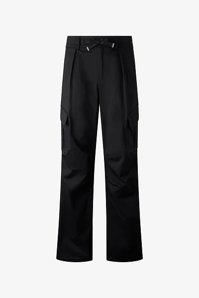 Stretch Cotton Pants With Drawstring