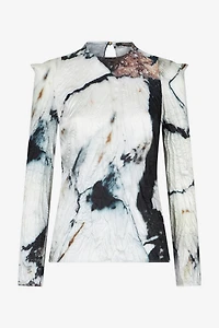 Blouse with Marble print