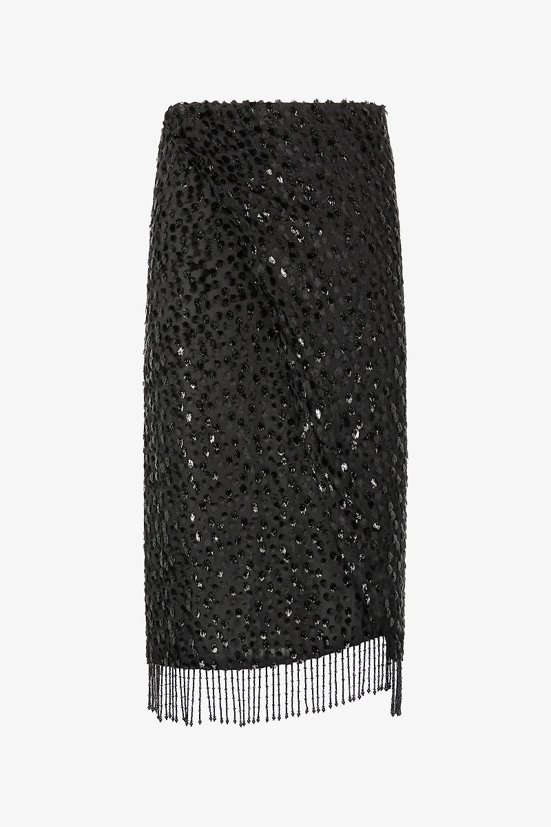 Skirt With Beaded Hem