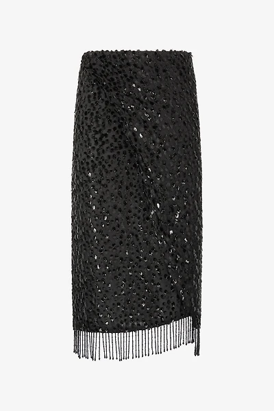 Skirt With Beaded Hem
