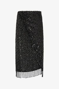 Skirt With Beaded Hem
