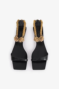 Low Sandals With Jewel Tigers And Snake Print