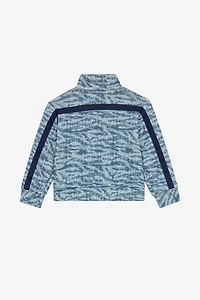 Sweatshirt With Zipper And All-Over Print