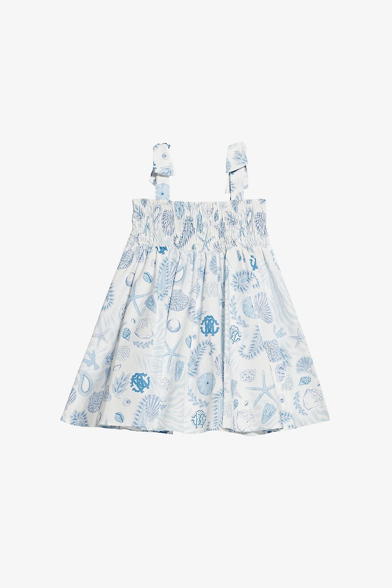 Dress With RC Monogram And Marine Print