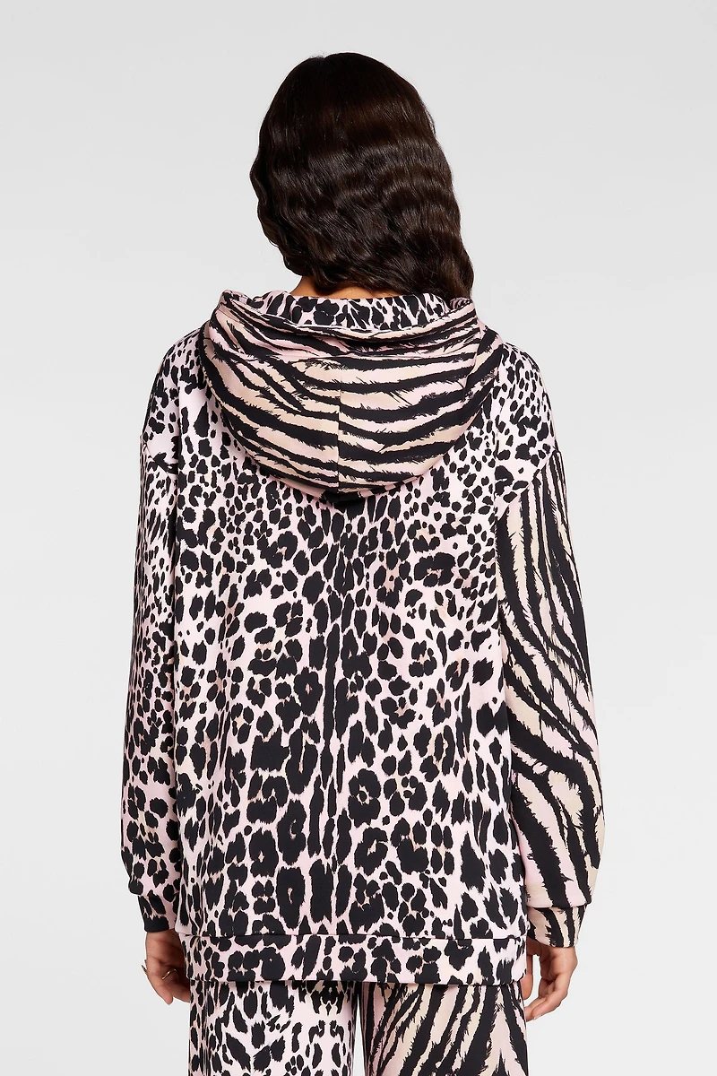 Freedom And Queen Of Sicily-Print Cotton Hoodie
