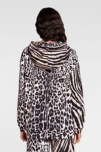 Freedom And Queen Of Sicily-Print Cotton Hoodie