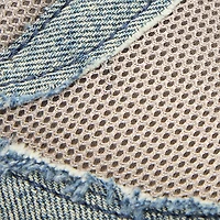 Denim And Mesh Sneakers