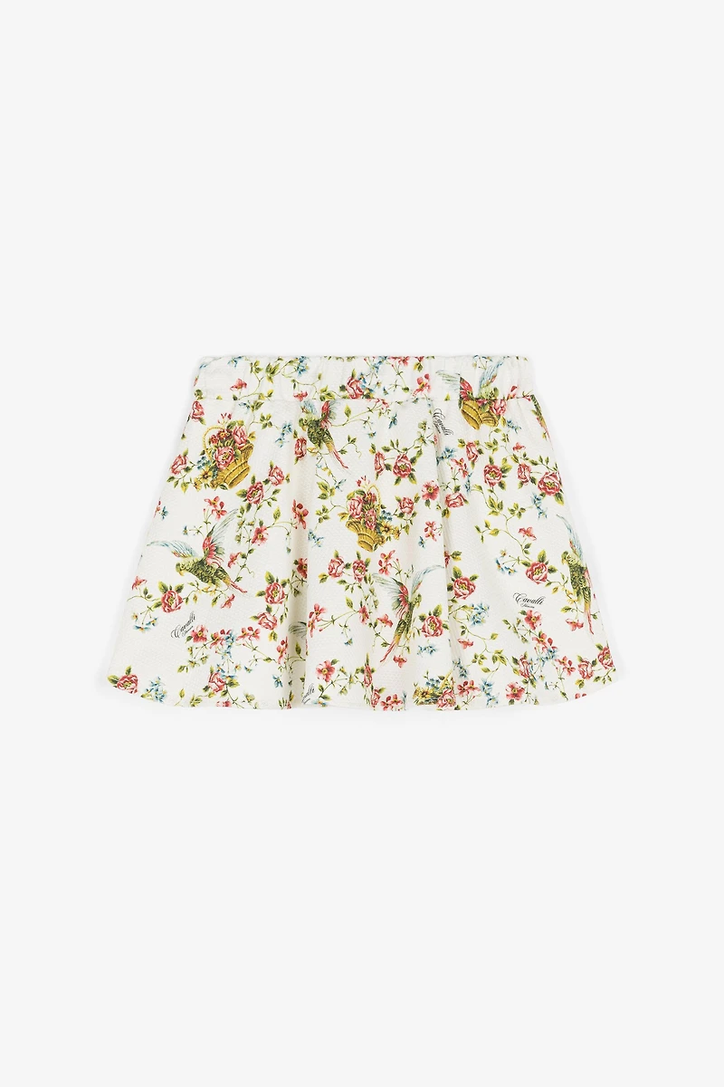 Floral-Print Skirt