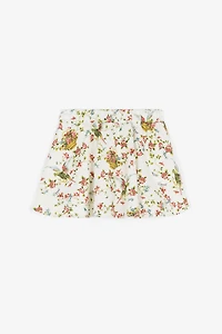 Floral-Print Skirt