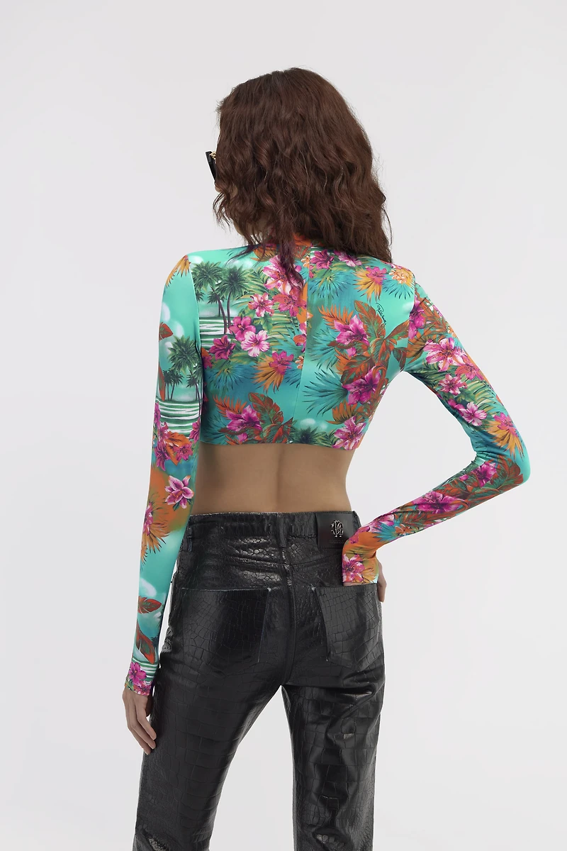 Hawaii Print Crop Top