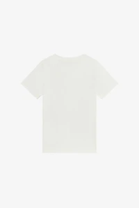 Milk White T-Shirt with Tropical Print