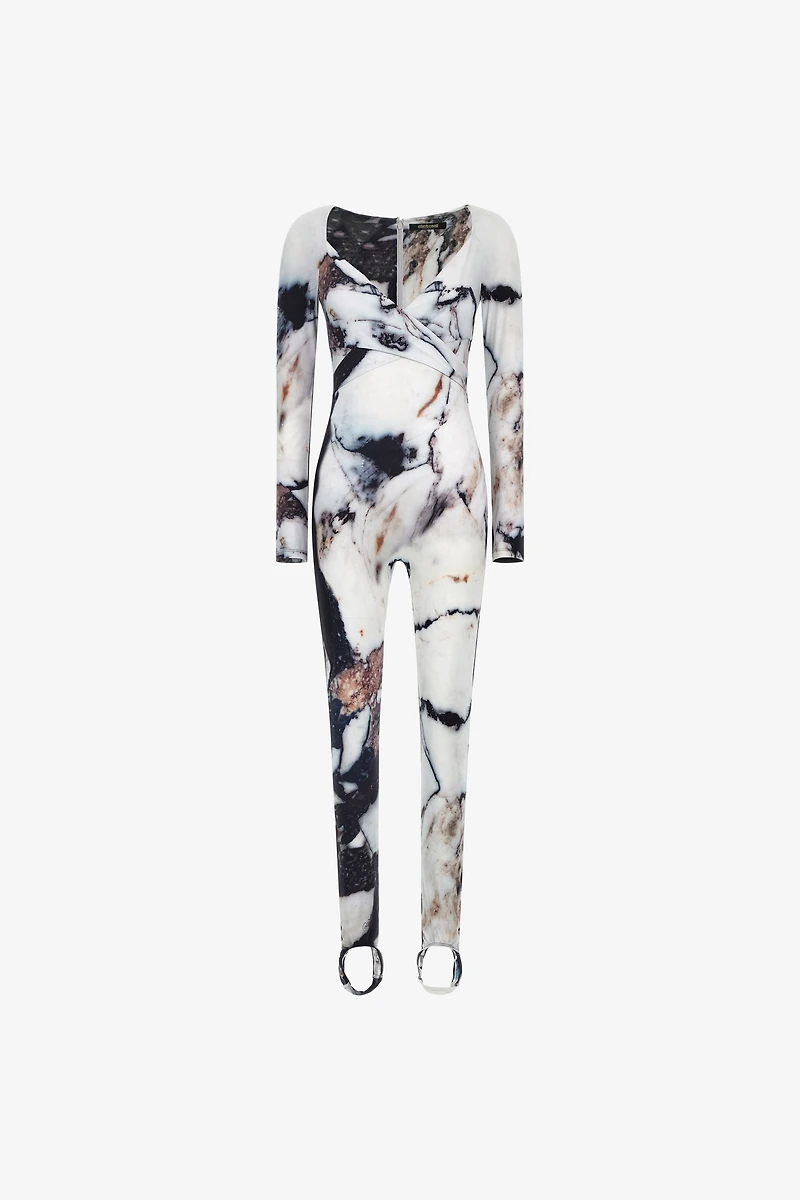 Marble Print Jumpsuit