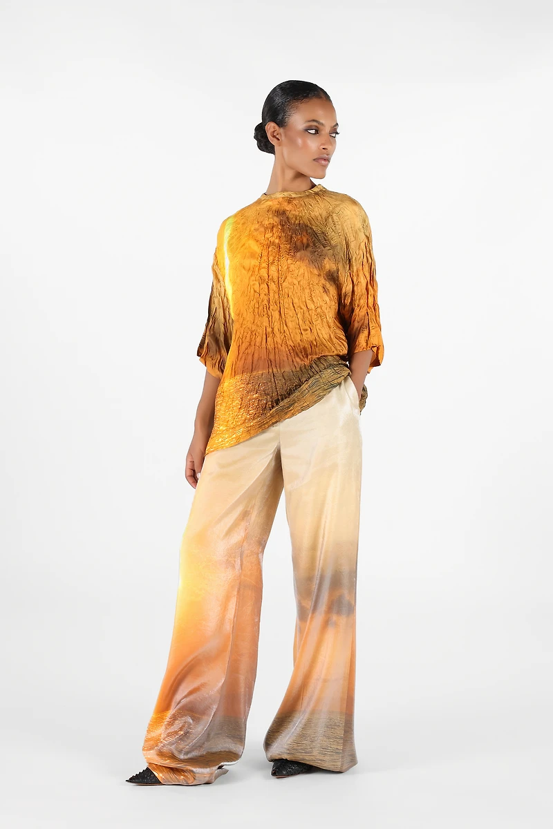Sunset Print Palazzo Trousers