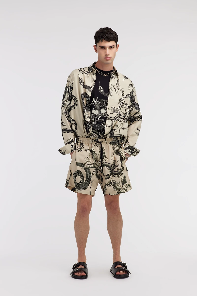 Swim shorts with Snake print