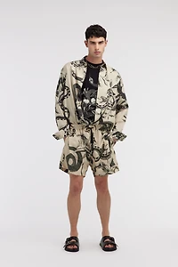 Swim shorts with Snake print