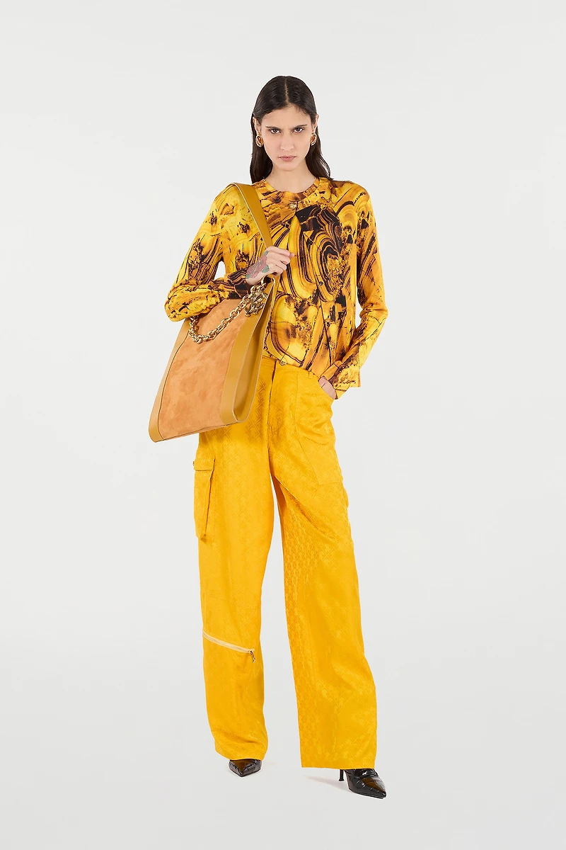 Cardigan With Amber Print