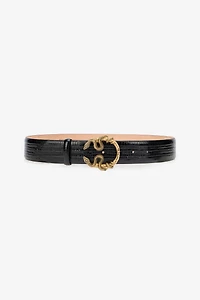 Serpentine Leather Belt