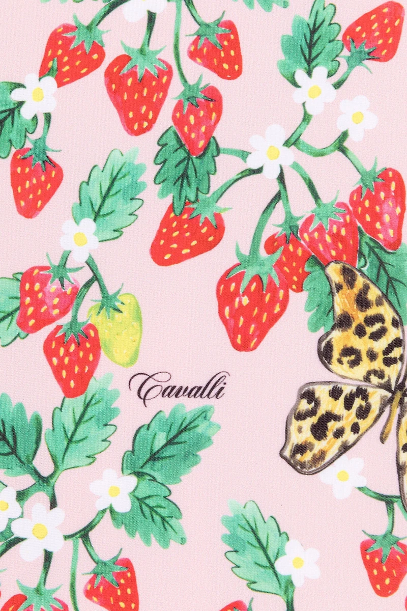 Strawberry And Butterfly-Print Logo Swimsuit