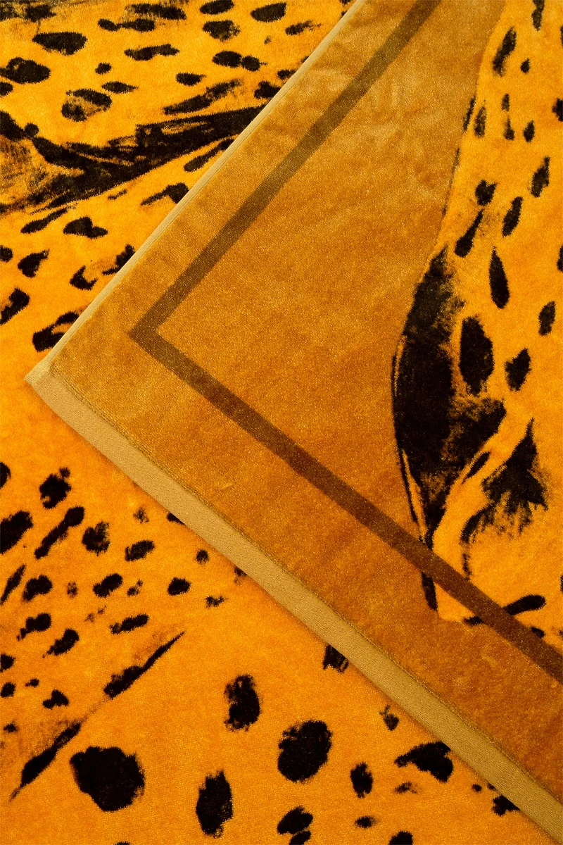 Big Cat Print Beach Towel