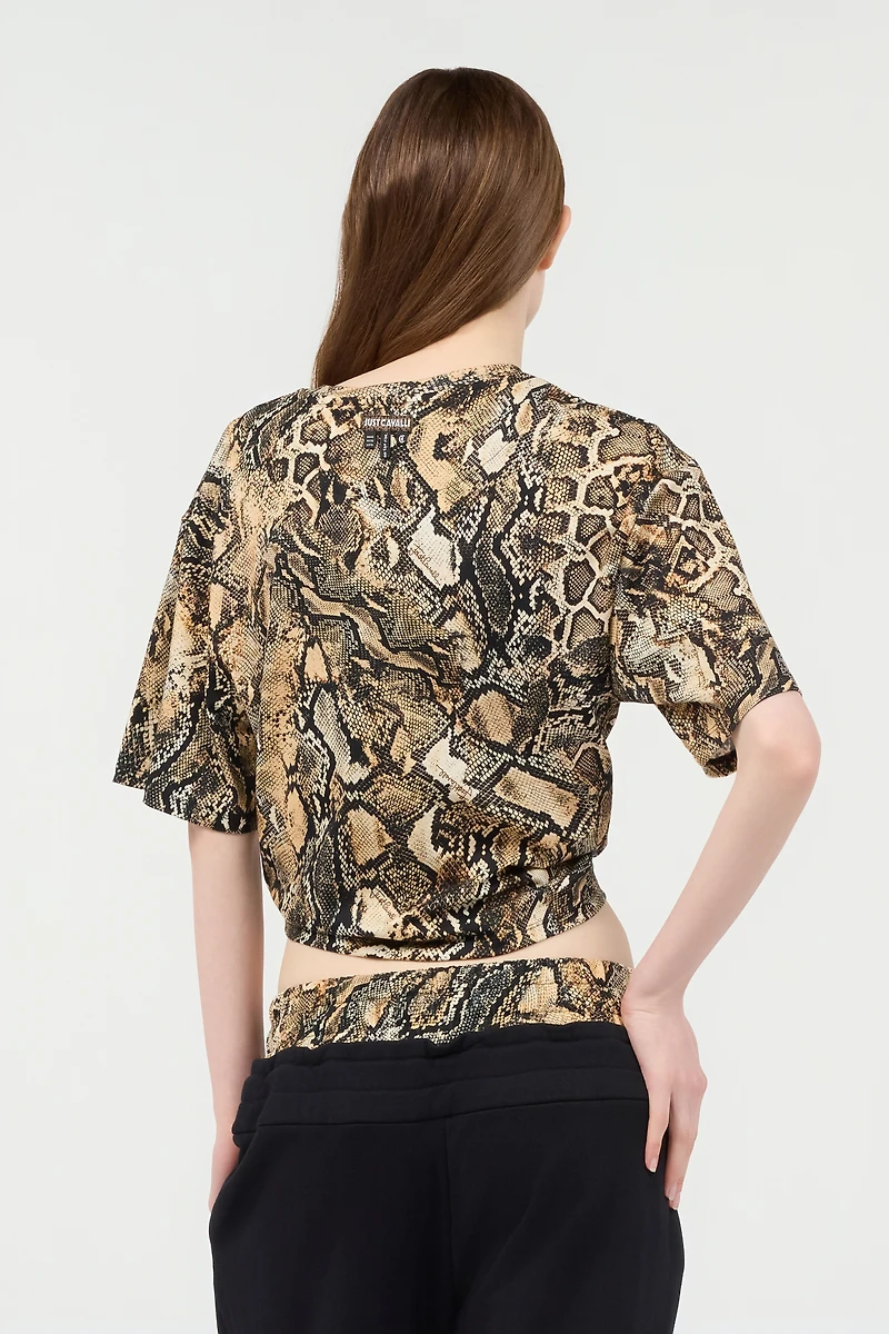 Crop Top With Python Print