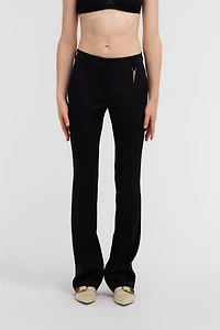 Pants with fang detail