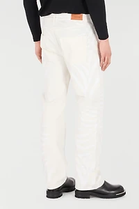 Zebra-Print Five-Pocket Pants