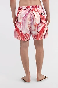 Plumange print swim trunks