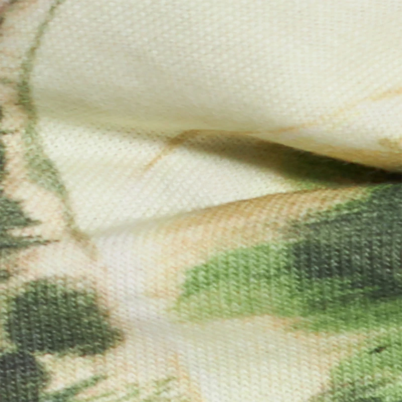 Bandeau With Bow And Flower And Leaf Print