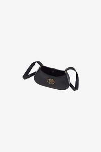 Black Shoulder Bag With Monogram RC