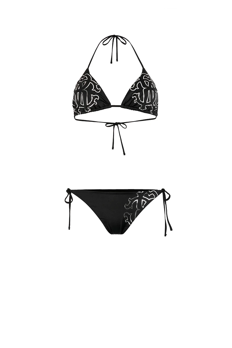 Black Logo Monogram RC Bikini