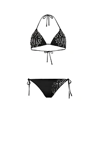 Black Logo Monogram RC Bikini