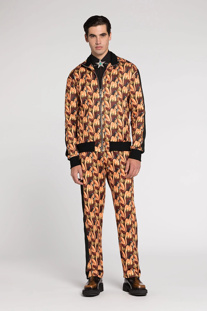 Graphic-Print Track Jacket