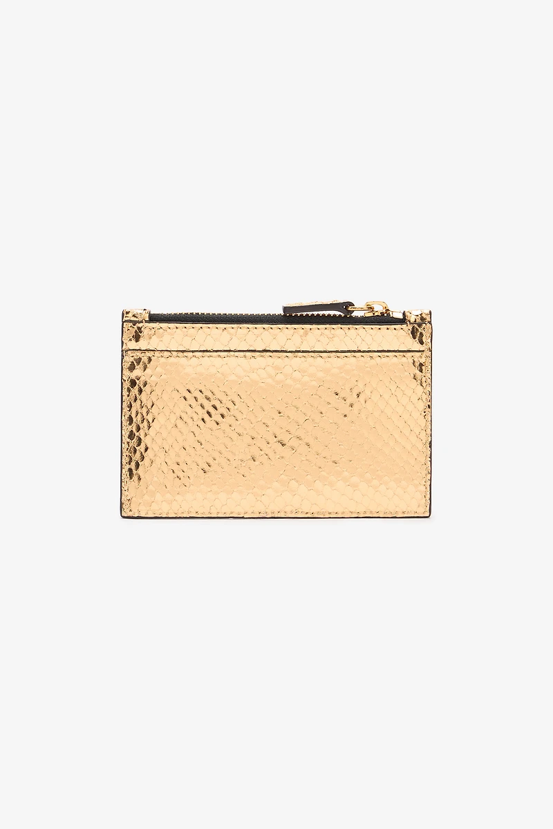 Metallic Snake-Scale Card Holder