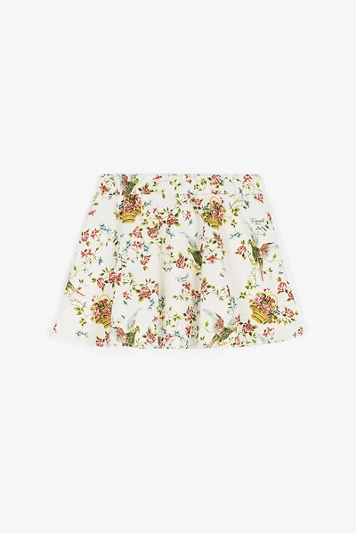 Floral-Print Skirt