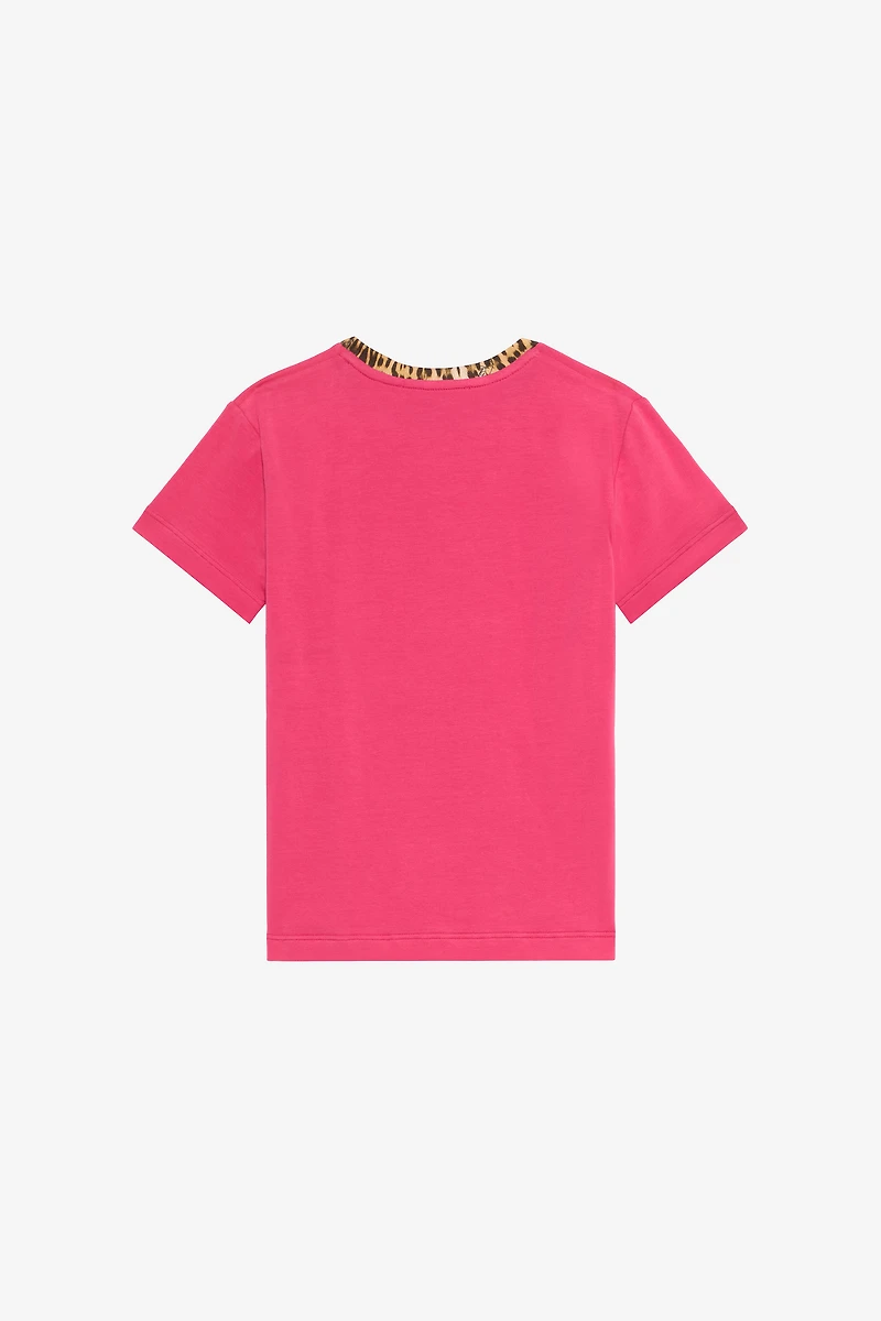 Bougainvillea Fuchsia T-Shirt with RC Monogram