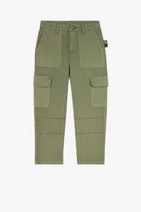 Logo-Print Cotton Cargo Trousers