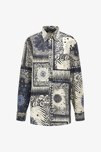 Bandana Print Dress Shirt