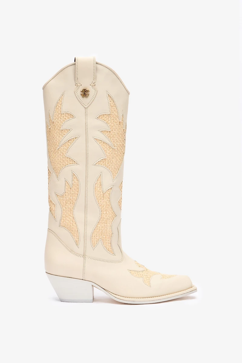 Texan Boots With Woven Inserts
